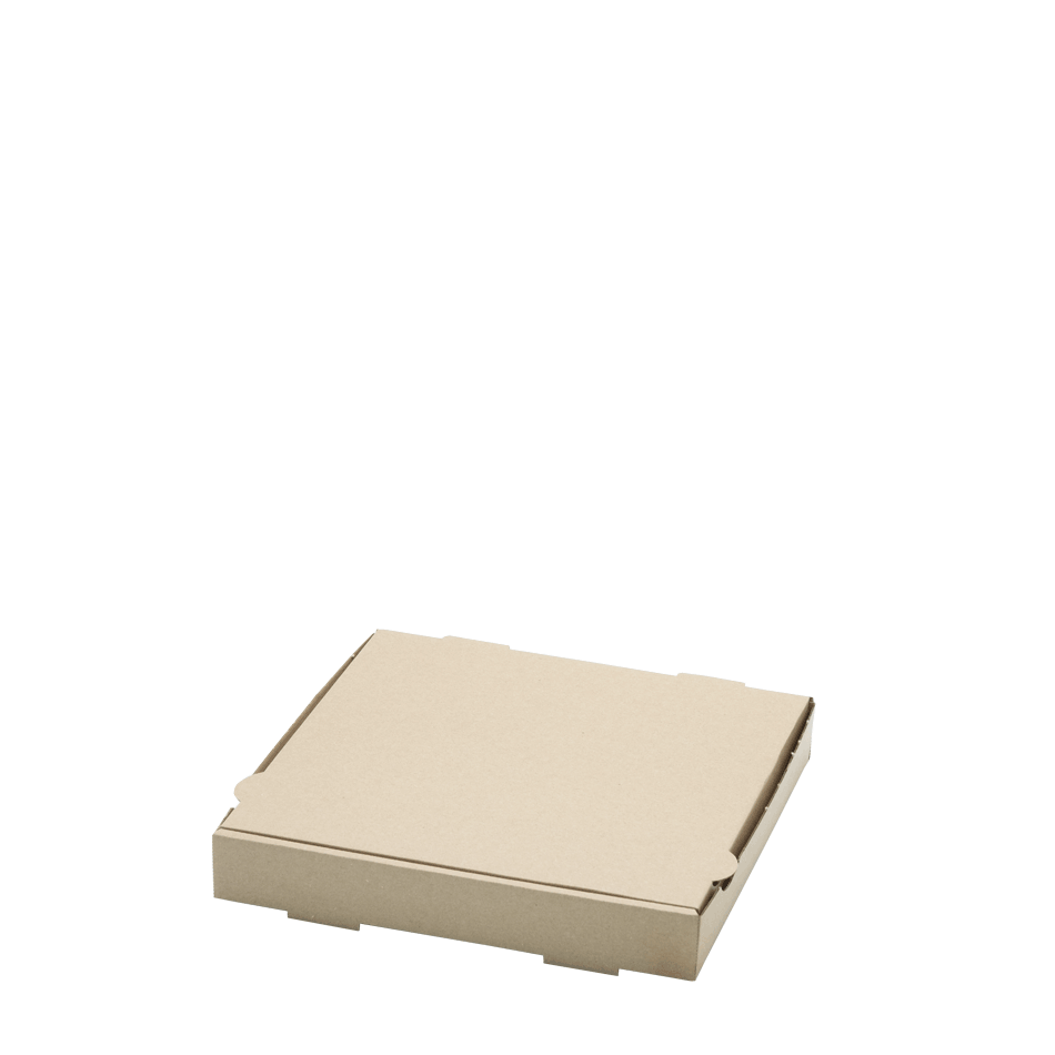 Pizzakarton, braun/braun, 260 x 260 x 40mm