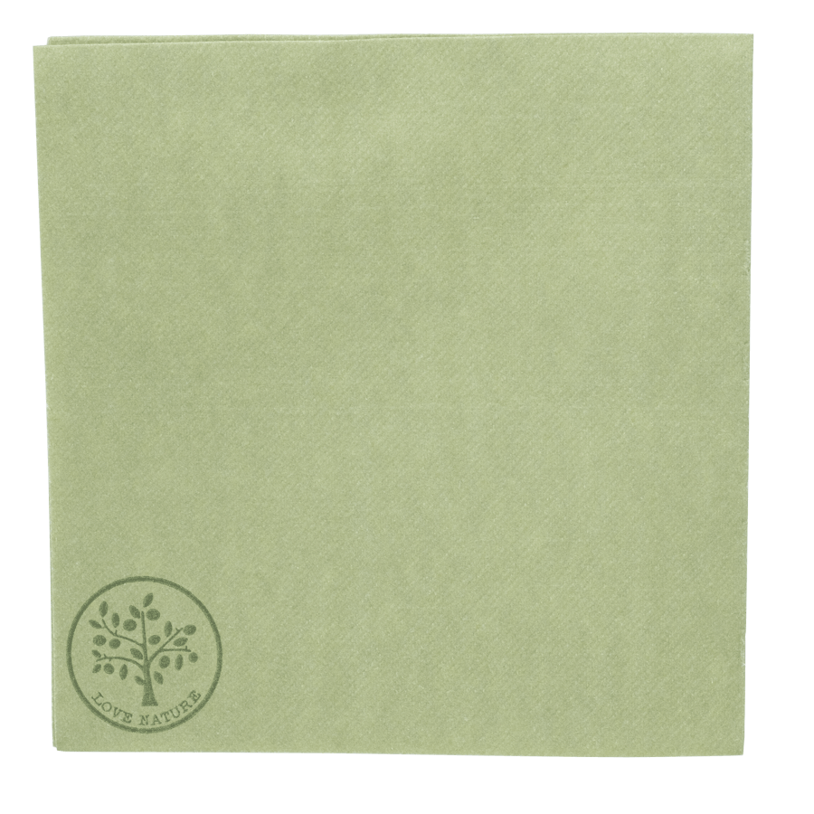 Mank® Love Nature Serviette, oliv, 400 x 400mm
