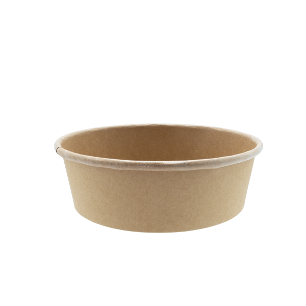 Ravier en carton, brun, rond, 400ml/20oz, ø150mm