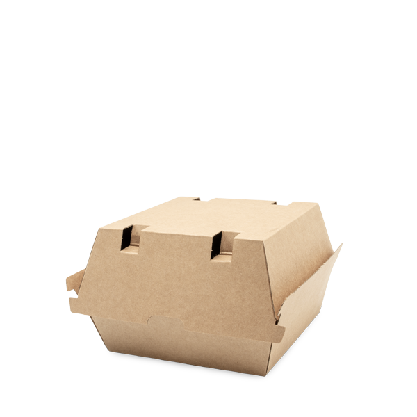 Burger Box, L, brun, 125 x 125 x 97mm