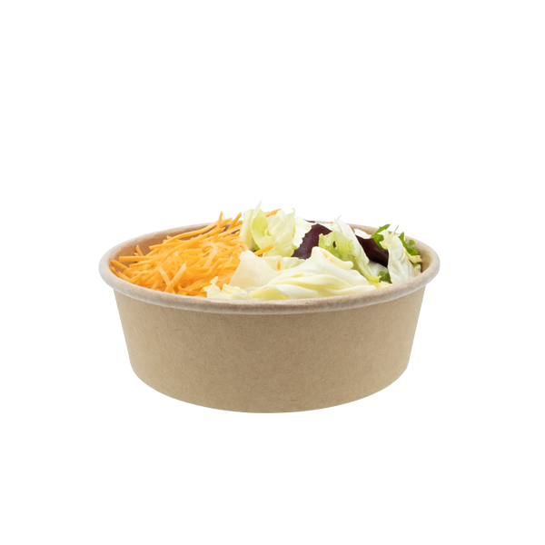 Ravier en carton, brun, rond, 400ml/20oz, ø150mm